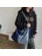 Mavi Denim Kadın Omuz Çantası Büyük Kapasiteli Örgü Kayış Kadın Crossbody Çanta Kanvas Kot Seyahat Büyük Çanta Mavi Bolsos Bayanlar Çanta (Yurt Dışından) 1