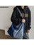 Mavi Denim Kadın Omuz Çantası Büyük Kapasiteli Örgü Kayış Kadın Crossbody Çanta Kanvas Kot Seyahat Büyük Çanta Mavi Bolsos Bayanlar Çanta (Yurt Dışından) 2