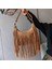 Kahve Kadın Vintage Püskül Süet Omuz Bayanlar Için Crossbody Çanta Pu Deri Koltukaltı Hobos Çanta Büyük Kapasiteli Tasarım Çanta Çanta (Yurt Dışından) 2