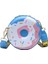 Mavi (S) Karikatür Donut Şekli Omuz Çantası Sevimli Deri Crossbody Çanta Kızlar Güzel Yuvarlak Çanta Uzun Askılı Messenger Çanta Küçük Harajuku Q5 (Yurt Dışından) 1