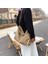 Haki Minimalist Kanvas Kumaş Tekstil Hobo Yan Tek Askılı Çanta Eğlence Büyük Kapasiteli Çalışma Dizüstü Hafta Sonu Gecelik Yumuşak Hımbıl Kese Çanta (Yurt Dışından) 4