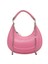 Pembe Kadın Pu Deri Hobo Çanta Moda Çanta Şık Katı Omuz Crossbody Çanta Tüm Eşleşen Zincir Kayış Debriyaj Çanta (Yurt Dışından) 1
