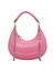 Pembe Kadın Pu Deri Hobo Çanta Moda Çanta Şık Katı Omuz Crossbody Çanta Tüm Eşleşen Zincir Kayış Debriyaj Çanta (Yurt Dışından) 4