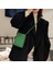 Yeşil Omuz Çantası Kız Çocuk Çantası Mona Küçük Kare Omuz Çantası Deri Dokuma Kemer Crossbody Çanta Moda Eğimli Telefon Kılıfı Vintage Messenger Paketi (Yurt Dışından) 5