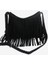 Siyah Hippi Süet Tasarımcı Çanta Saçak Püskül Askılı Çanta Kadın Hobo Omuz Çantaları Kadınlar Için Crossbody Çanta Çanta (Yurt Dışından) 1