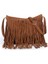 Siyah Hippi Süet Tasarımcı Çanta Saçak Püskül Askılı Çanta Kadın Hobo Omuz Çantaları Kadınlar Için Crossbody Çanta Çanta (Yurt Dışından) 2