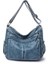 Mavi Kadın Omuz Çantası Yıkanmış Deri Çanta Vintage Omuz Crossbody Yeni Klasik Messenger Paketi Kahverengi Retro Hobos (Yurt Dışından) 1