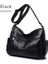 Siyah Sıcak Yumuşak Deri Lüks Bayanlar El Çantaları Kadın Kadınlar Için Crossbody Çanta Omuz Messenger Çanta Iplik Ana Kesesi Femme Bolsa (Yurt Dışından) 1