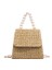 Koyu Haki Moda Hasır Çantalar Inci Çekicilik ile Rattan Örgü Kadın Çanta Lüks El Yapımı Kağıt Omuz Crossbody Çanta Yaz Plaj Çantası (Yurt Dışından) 1