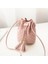 223-PEMBE-PÜSKÜL Lüks Moda Lychee Desen Kadın Kova Çanta Bağbozumu Messenger Çanta Yüksek Kaliteli Retro Omuz Çantası Basit Crossbody Çanta Tote (Yurt Dışından) 1