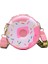 Pembe (S) Karikatür Donut Şekli Omuz Çantası Sevimli Deri Crossbody Çanta Kızlar Güzel Yuvarlak Çanta Uzun Askılı Messenger Çanta Küçük Harajuku Q5 (Yurt Dışından) 1