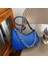 Mavi Omuz Çantası Basit Fransız Omuz Çantaları Kadınlar Için Pu Deri Vintage Omuz Çantaları ile Metal Zincir Kadın Crossbody Çanta Kadın Çanta (Yurt Dışından) 3