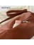 Kahverengi Mektup Baskılı Crossbody Çanta Moda Hamur Torbası Pu Deri Rahat Taşınabilir Hafta Sonu Tatili Için Basit Yumuşak Büyük Kapasiteli (Yurt Dışından) 5