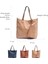 CRP-020008-GREY Cezıra Bayanlar Moda Pu Vegan Deri Büyük Moda Omuz Tote Kadınlar Için Alışveriş Bezi Çantası Yumuşak Çantalar Hobos Crossbody (Yurt Dışından) 3