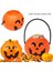 Halloween Saplı Balkabağı Plastik Şeker Toplama Kovası Orta 11X8 cm 2 Adet 2