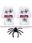 Halloween Beyaz Renk Örümcek Ağı 40 gr ve 35 cm Peluş Siyah Örümcek Seti 2