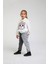 01-04 Yaş Kız Bebek Beyaz Renk Kedi Temalı Kapşonlu Sweat 1
