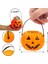 Halloween Saplı Balkabağı Plastik Şeker Toplama Kovası Mini 7x6 cm 2 Adet 2
