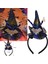 Halloween Hologram Baskı Tüllü Yarasalı Şapkalı Cadı Tacı 1 Adet Multicolor 3