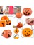 Halloween Saplı Balkabağı Plastik Şeker Toplama Kovası Mini 7x6 cm 4 Adet 2