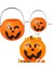 Halloween Saplı Balkabağı Plastik Şeker Toplama Kovası Büyük 17X14 cm 1 Adet 3