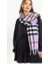 Yumuşak Dokulu Burberry Desen Buklet Kadın Omuz Şalı 1