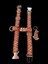 Köpek göğüs tasması minik ırk desenli kumaş destekli kolon göğüs ölçüsü:25-40cm ayarlamalı boyun ölçüsü:20-36cm dog harness GT4-10 4