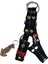 Köpek göğüs tasması minik ırk siyah kot metal zımbalı dikişli genişlik:2,5 cm göğüs ölçüsü:25-40cm ayarlamalı dog harness GT2-7 2