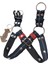 Köpek göğüs tasması minik ırk siyah kot metal zımbalı dikişli genişlik:2,5 cm göğüs ölçüsü:25-40cm ayarlamalı dog harness GT2-7 1