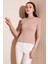 Fitilli Esnek Slim Fit Yarım Balıkçı Yaka Kazak Bayan Kazak 5865344 1