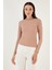 Fitilli Esnek Slim Fit Yarım Balıkçı Yaka Kazak Bayan Kazak 5865344 4