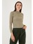 Fitilli Esnek Slim Fit Yarım Balıkçı Yaka Kazak Bayan Kazak 5865344 2