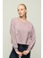 Kadın V Yaka Uzun Kol Oversize Özel Kumaş Bluz 1