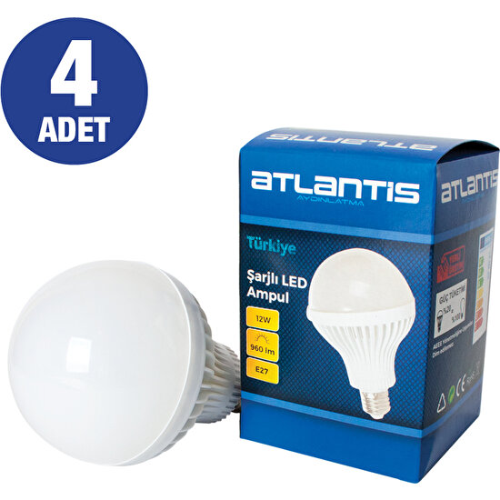 Atlantis 12W Şarjlı LED Ampul