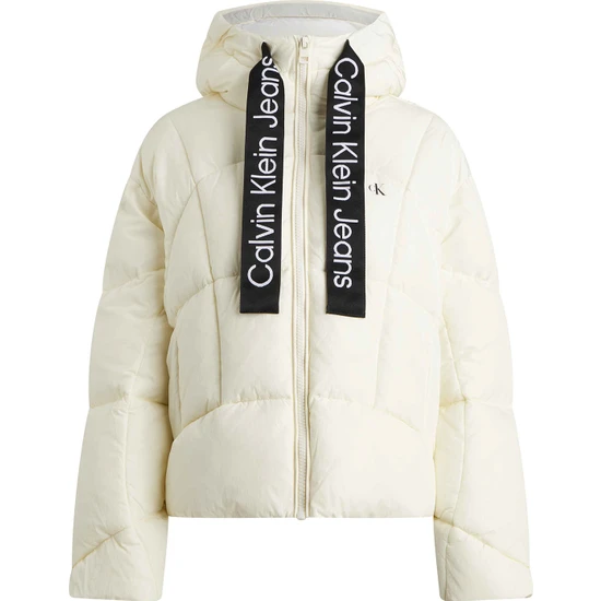Calvin Klein Jeans Beyaz Kadın Mont J20J221901YBI