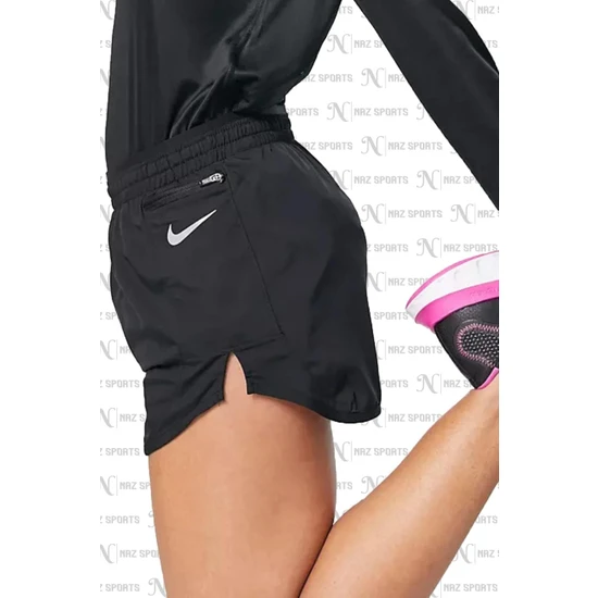 Nike Dri-Fit Tempo Luxe 3 Running Slip Astarlı Siyah Kadın Spor Şort