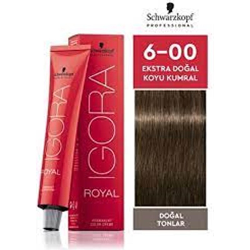 Schwarzkopf Igora Royal Doğal Tonlar 6-00 Ekstra Doğal Koyu Kumral Saç Boyası 60ml