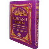 Türkçe Okunuşlu 5 Özellikli Satır Altı Kelime Mealli Rahle Boy Kuran-ı Kerim Mor