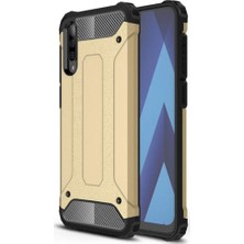 Caseart Samsung Galaxy A50 Kapak Çift Katmanlı Zırh Tank Kılıf Gold