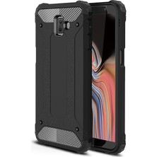 Caseart Samsung Galaxy J6 Plus Kapak Çift Katmanlı Zırh Tank Kılıf Siyah