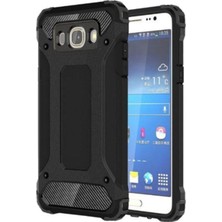 Caseart Samsung Galaxy J7 Prime Kapak Çift Katmanlı Zırh Tank Kılıf Siyah
