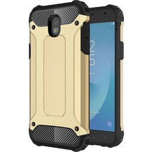 Caseart Samsung Galaxy J730 Pro Kapak Çift Katmanlı Zırh Tank Kılıf Gold