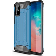 Caseart Samsung Galaxy S20 Plus Kapak Çift Katmanlı Zırh Tank Kılıf Lacivert