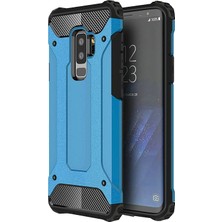 Caseart Samsung Galaxy S9 Plus Kapak Çift Katmanlı Zırh Tank Kılıf Lacivert