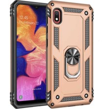 Caseart Xiaomi Redmi 7A Kapak Military Yüzüklü Stantlı Panzer Tank Kılıf Gold
