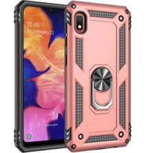 Caseart Xiaomi Redmi 7A Kapak Military Yüzüklü Stantlı Panzer Tank Kılıf Rose Gold