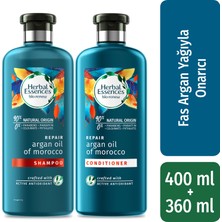 Herbal Şampuan Fas Argan Yağı 400 ml & Saç Bakım Kremi 360 ml