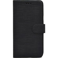 Kvy Huawei Mate 10 Lite Spor Kumaş Cüzdan Kılıf Siyah