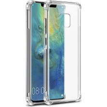 Kvy Huawei Mate 20 Pro Shockproof Ultra Koruyucu Sert Silikon Kapak Şeffaf