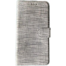 Kvy Xiaomi Mi NOTE10 Spor Kumaş Cüzdan Kılıf Gri